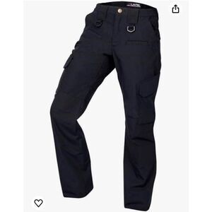 LAPG Women's Uniform Tactical Pants, Elastic Waistband, Training & Work Pants